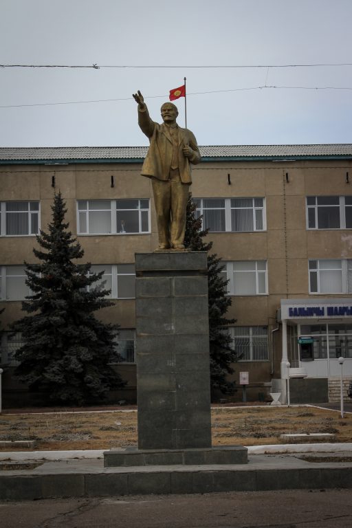 Lenin statue in Balykchy, Kyrgyzstan