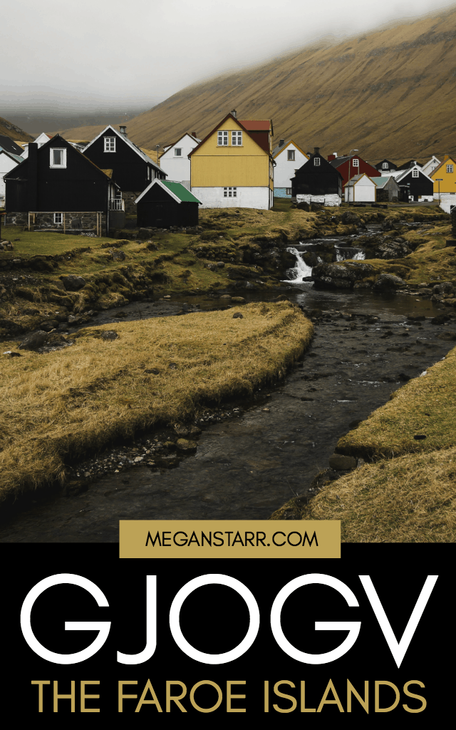 Travel to Gjogv on Eysturoy in the Faroe Islands and you will see rugged and wild scenery as you sit below the tallest mountain in the Faroes.