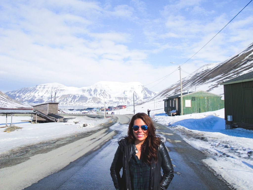 Me in Longyearbyen in Svalbard, Norway