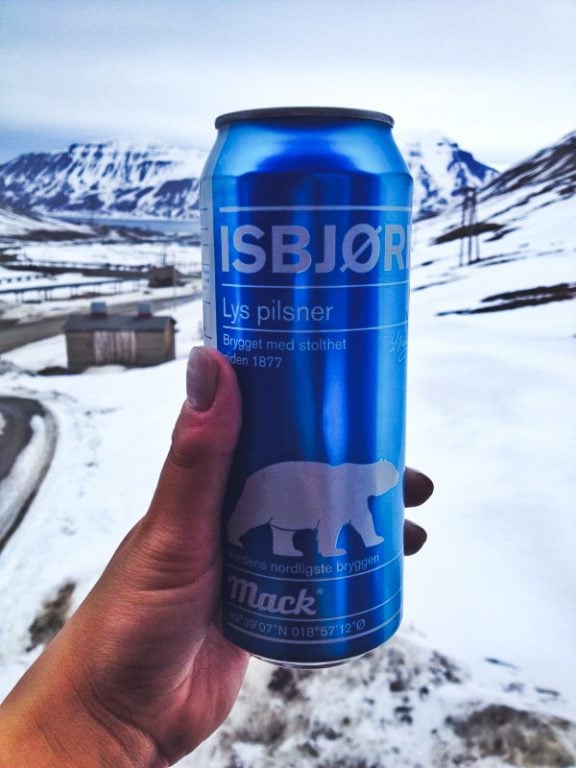 Mack beer in Longyearbyen in Svalbard, Norway