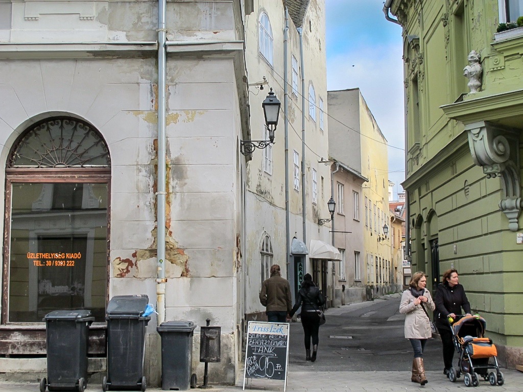 The streets of Gyor, Hungary