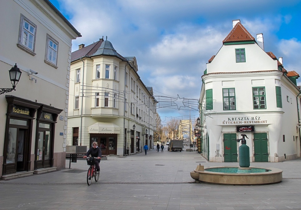 The streets of Gyor, Hungary