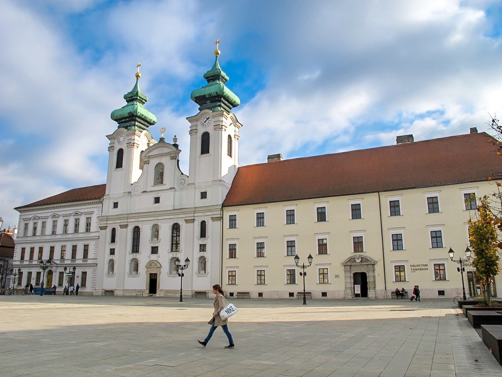 Szechenyi Square in Gyor, Hungary