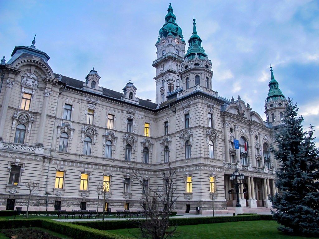 The town hall in Gyor, Hungary