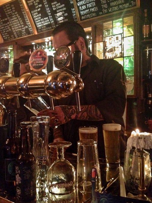 Bartender at Hilpeä Hauki in Kallio, Helsinki