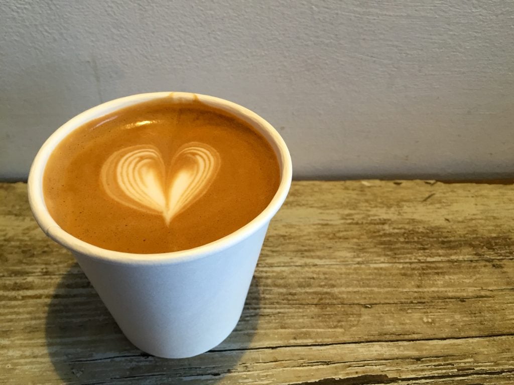 Flat white at The Espresso Bar in Frankfurt