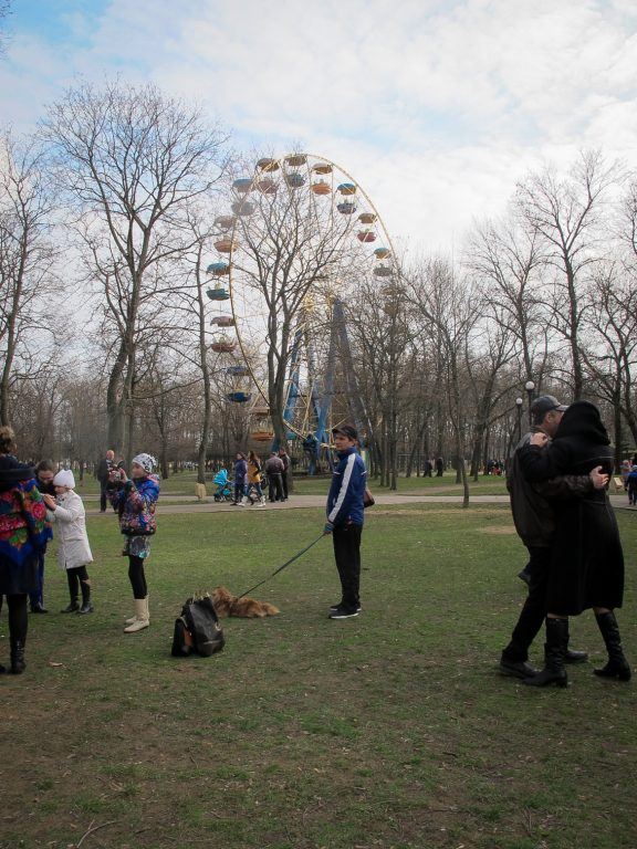 Pobeda Park in Tiraspol, Transnistria for Maslenitsa