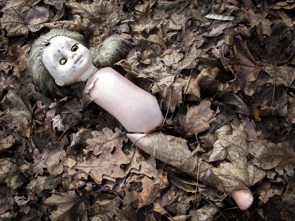 Visiting the Chernobyl Exclusion Zone; creepy doll in Pripyat, Ukraine