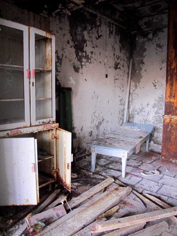 Visiting the Chernobyl Exclusion Zone; swimming pool in Pripyat, Ukraine