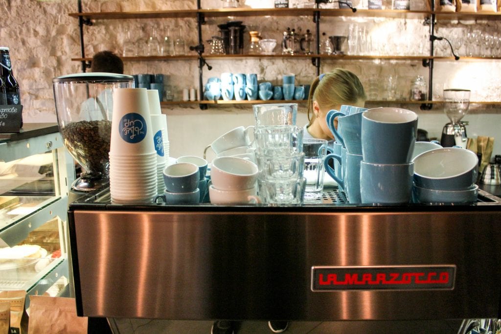 The Blue Cup Coffee Shop in Kiev, Ukraine