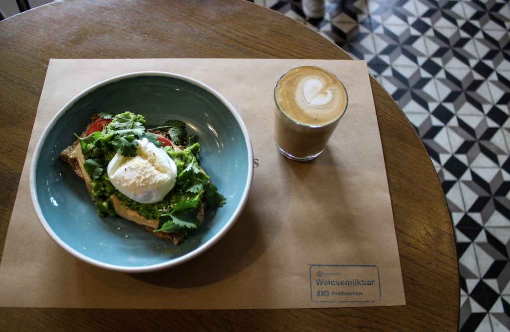 Brunch at Milk Bar in Kiev, Ukraine