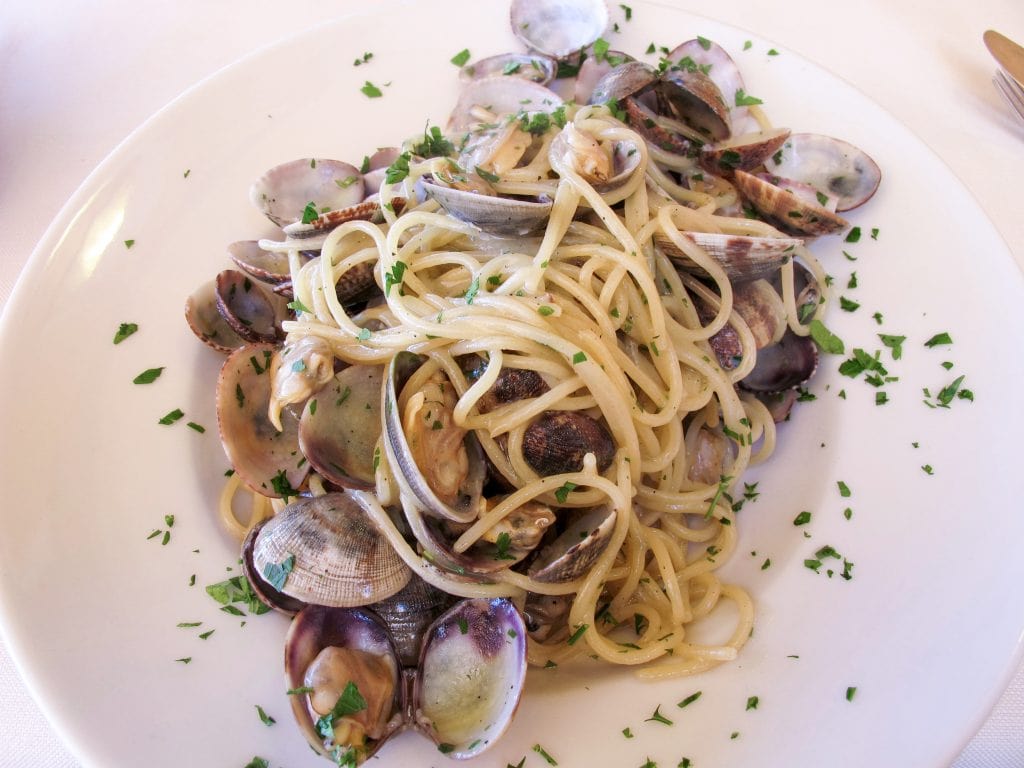 Burano, Italy clam pasta