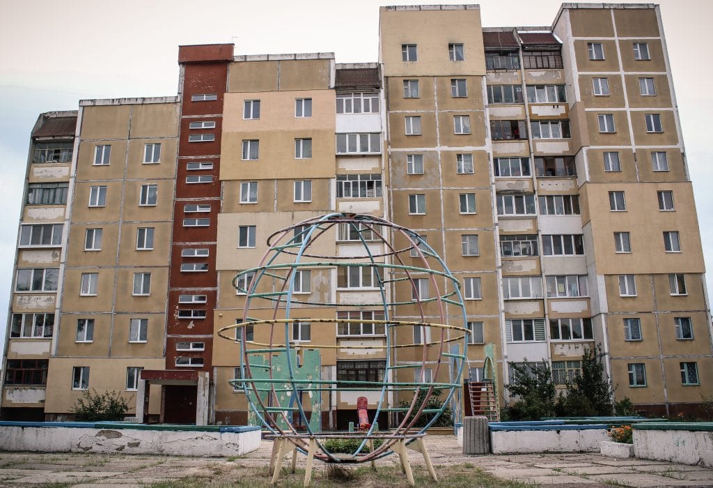 Housing block in Slavutych, Ukraine