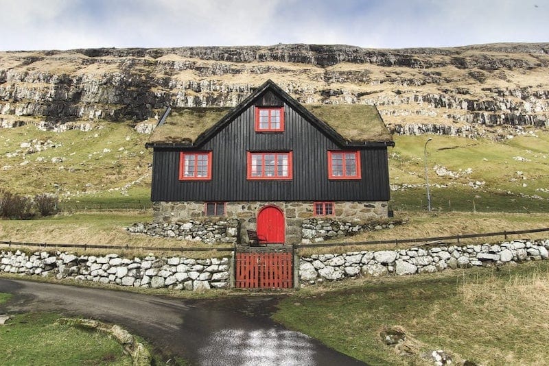 House in Kirkjubour Faroe Islands