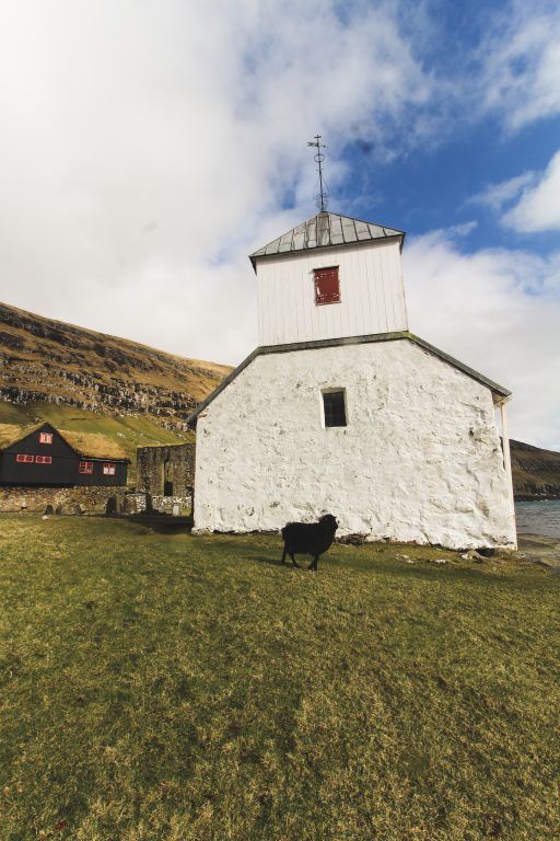 St. Olav's Church in Kirkjubøur, Faroe Islands