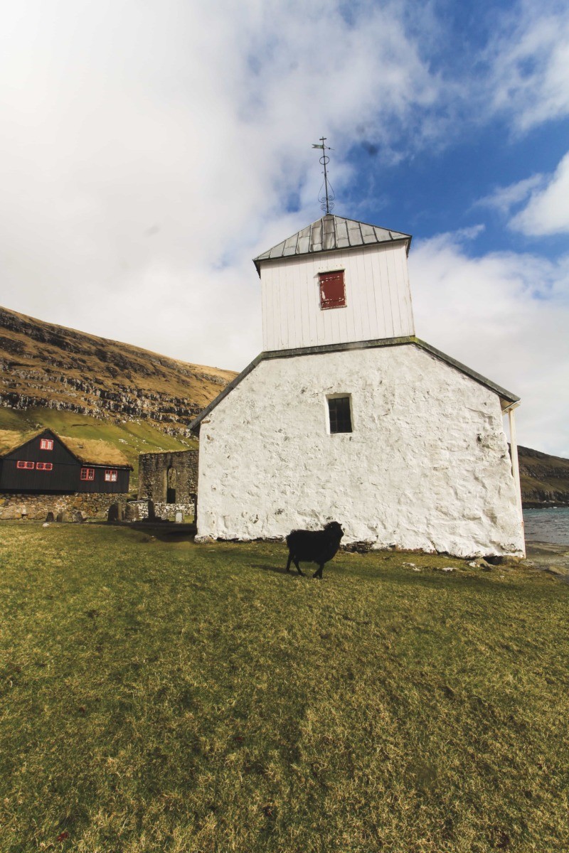 St. Olav's Church in Kirkjubøur, Faroe Islands