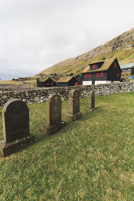 St. Olav's Church in Kirkjubøur, Faroe Islands