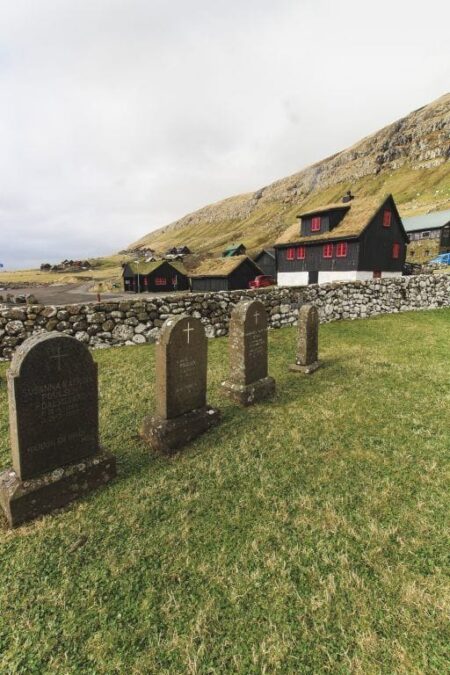 Kirkjubour Faroe Islands St. Olav's Church Graveyard