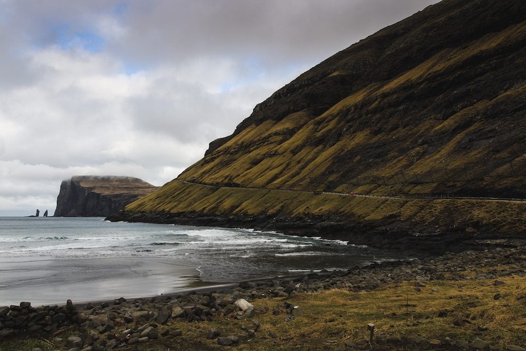 View of Risin and Kellingin from Tjørnuvik in the Faroe Islands