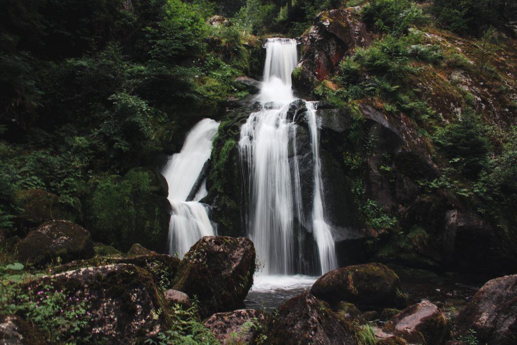 The highest waterfall in Germany in Triberg in the Black Forest