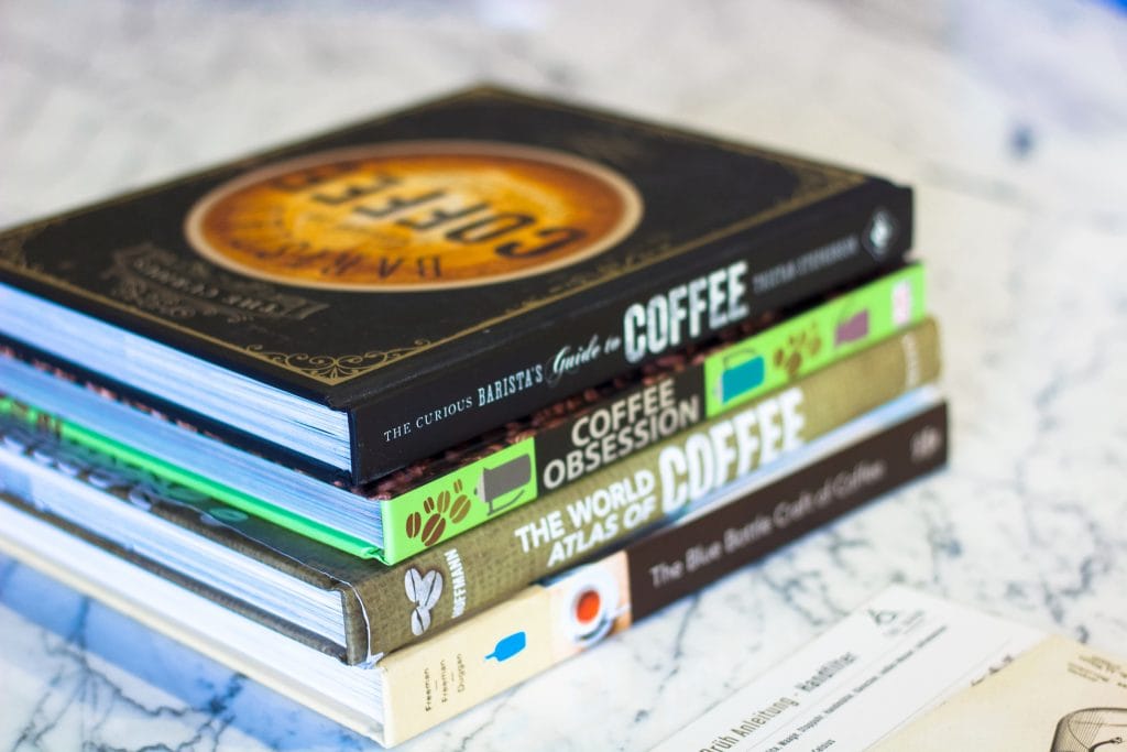 Coffee books at Drekka in Sofia, Bulgaria