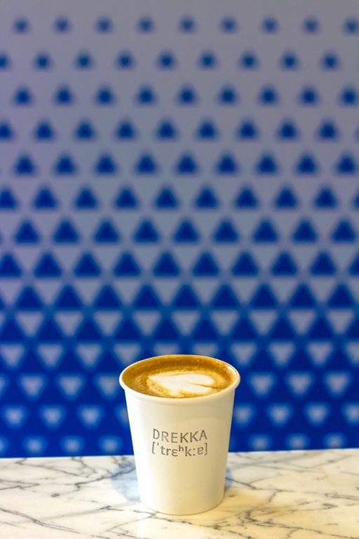 Flat white at Drekka cafe in Sofia, Bulgaria