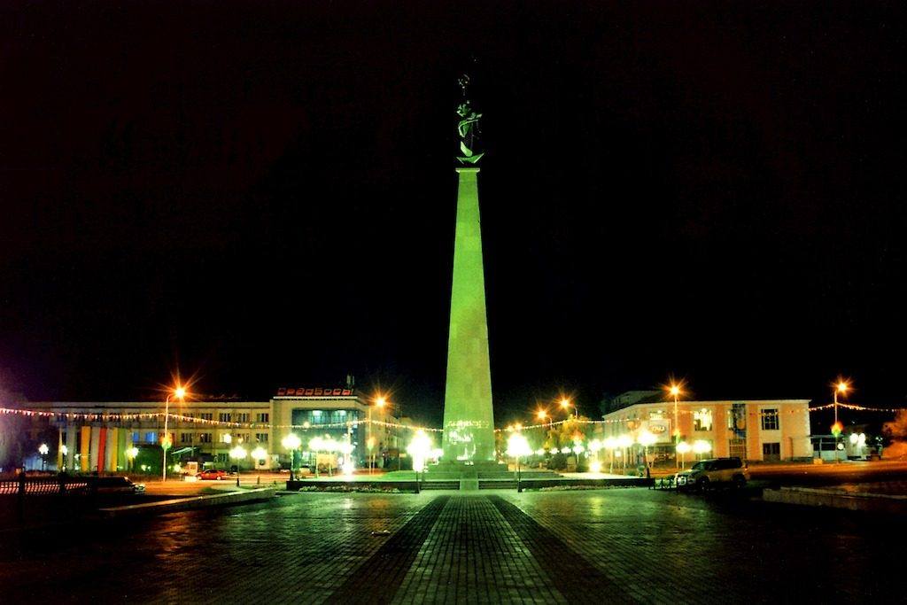 Night time in Shymkent, Kazakhstan