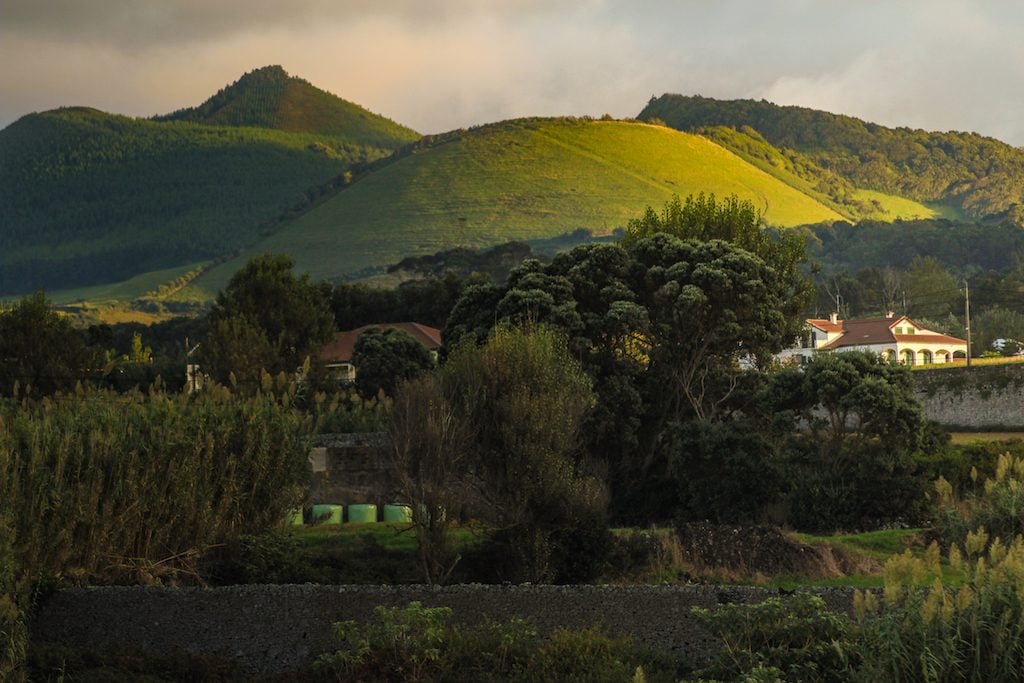 Santa Barbara Lodge by Santa Barbara Eco-Beach Resort in Sao Miguel, Azores hiking nearby ocean views and cliffs and green hills and mountains
