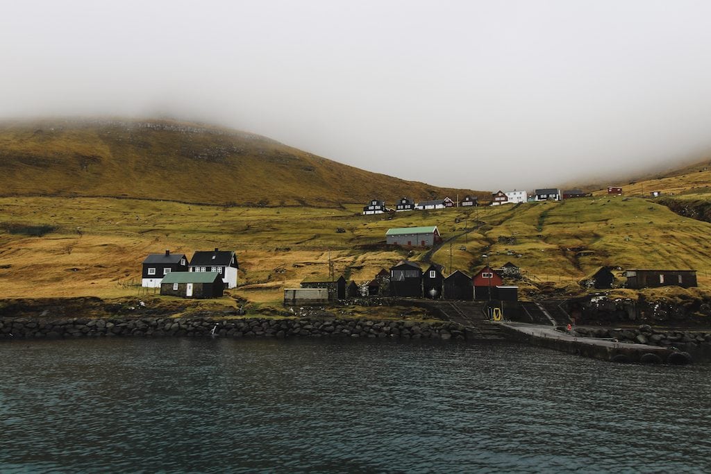 kalsoy in the faroe islands harbor