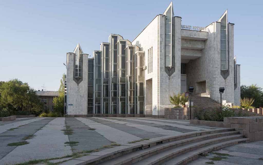 Bishkek, Kyrgyzstan wedding palace from Margherita at The Crowded Planet