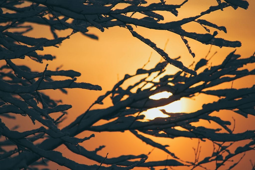 sunset at pohjolan pirtti in kuusamo lapland finland