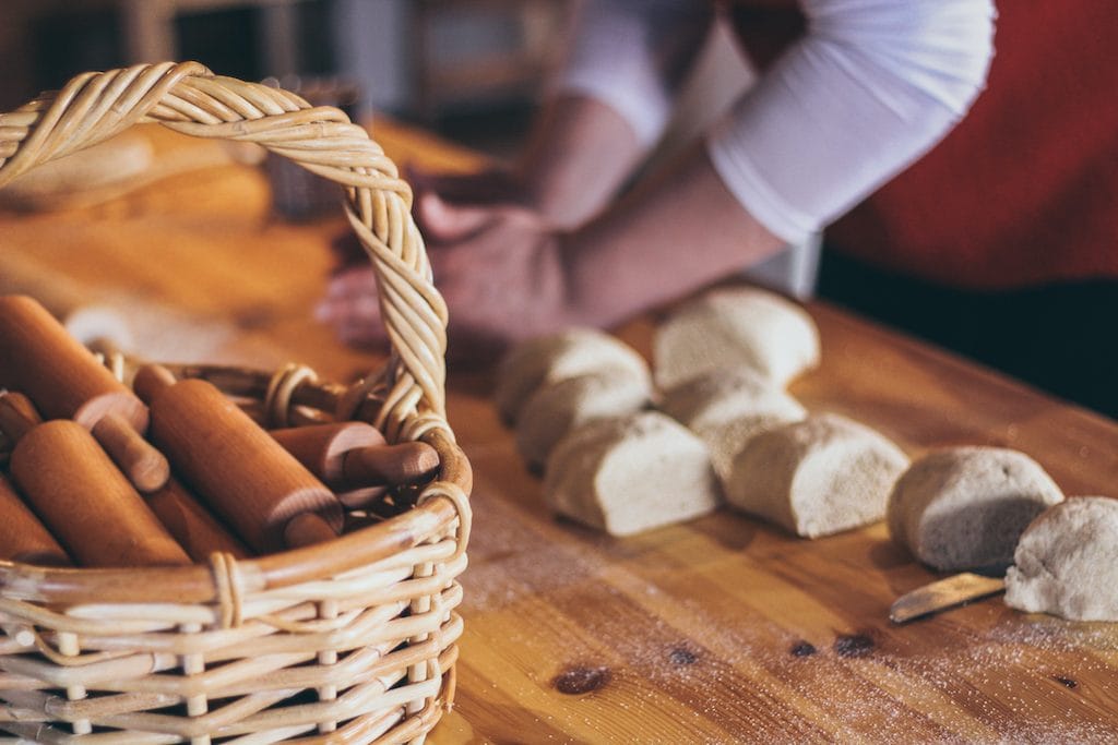 baking bread at pohjolan pirtti in kuusamo lapland finland