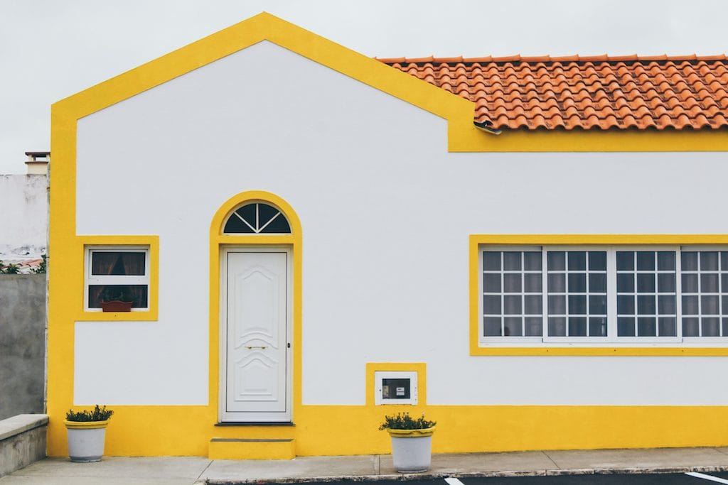 colorful home in sao miguel, azores