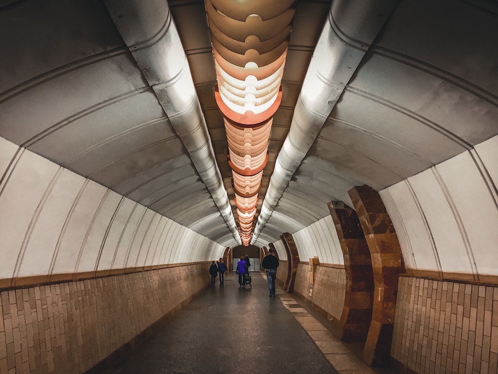 Arkhitektora Beketova metro station in kharkiv ukraine