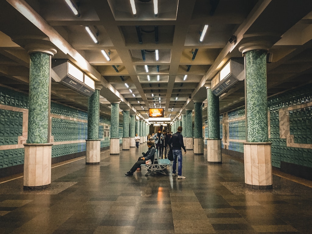Botanichnyi Sad metro station kharkiv ukraine