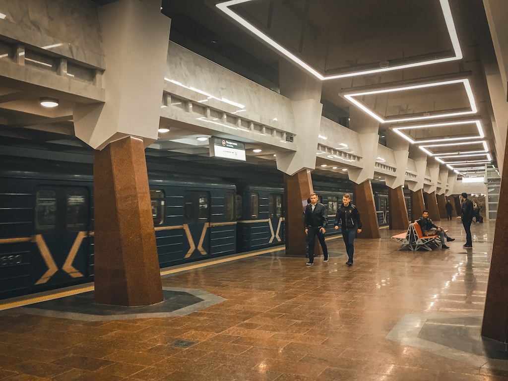 Peremoha metro station in kharkiv, ukraine