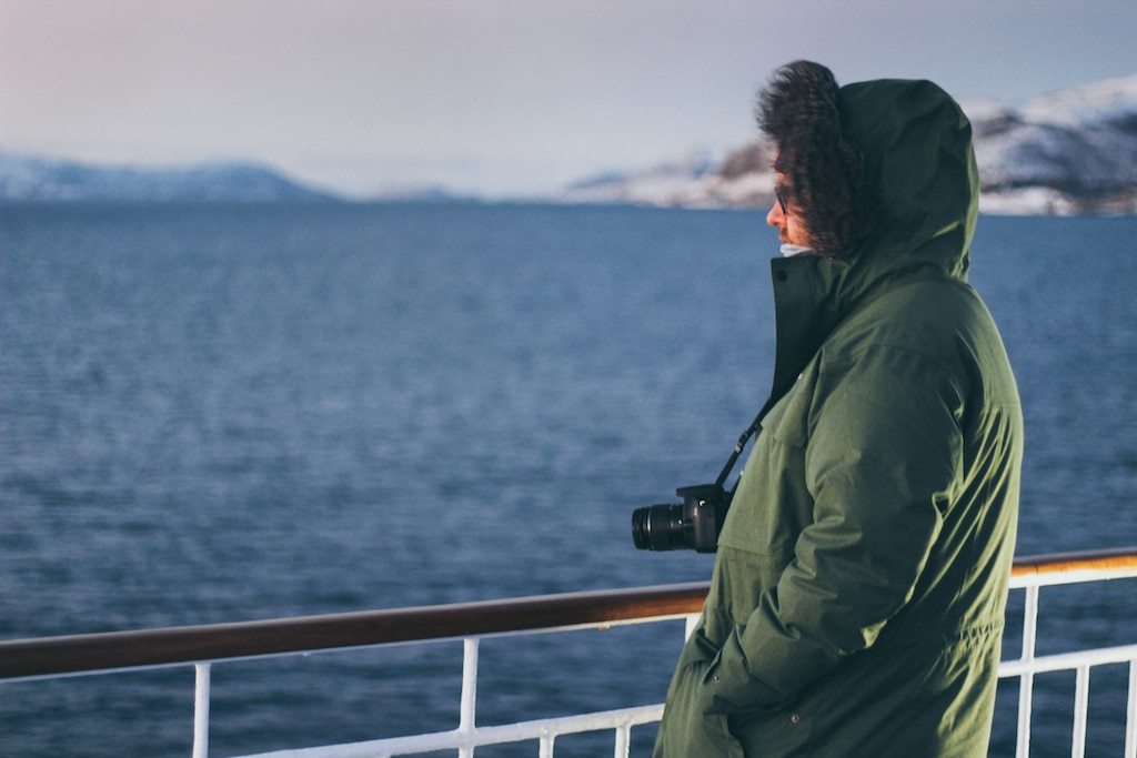 Hurtigruten cruise through Norway fjords from Svolvær in Lofoten Islands to Tromsø Norway