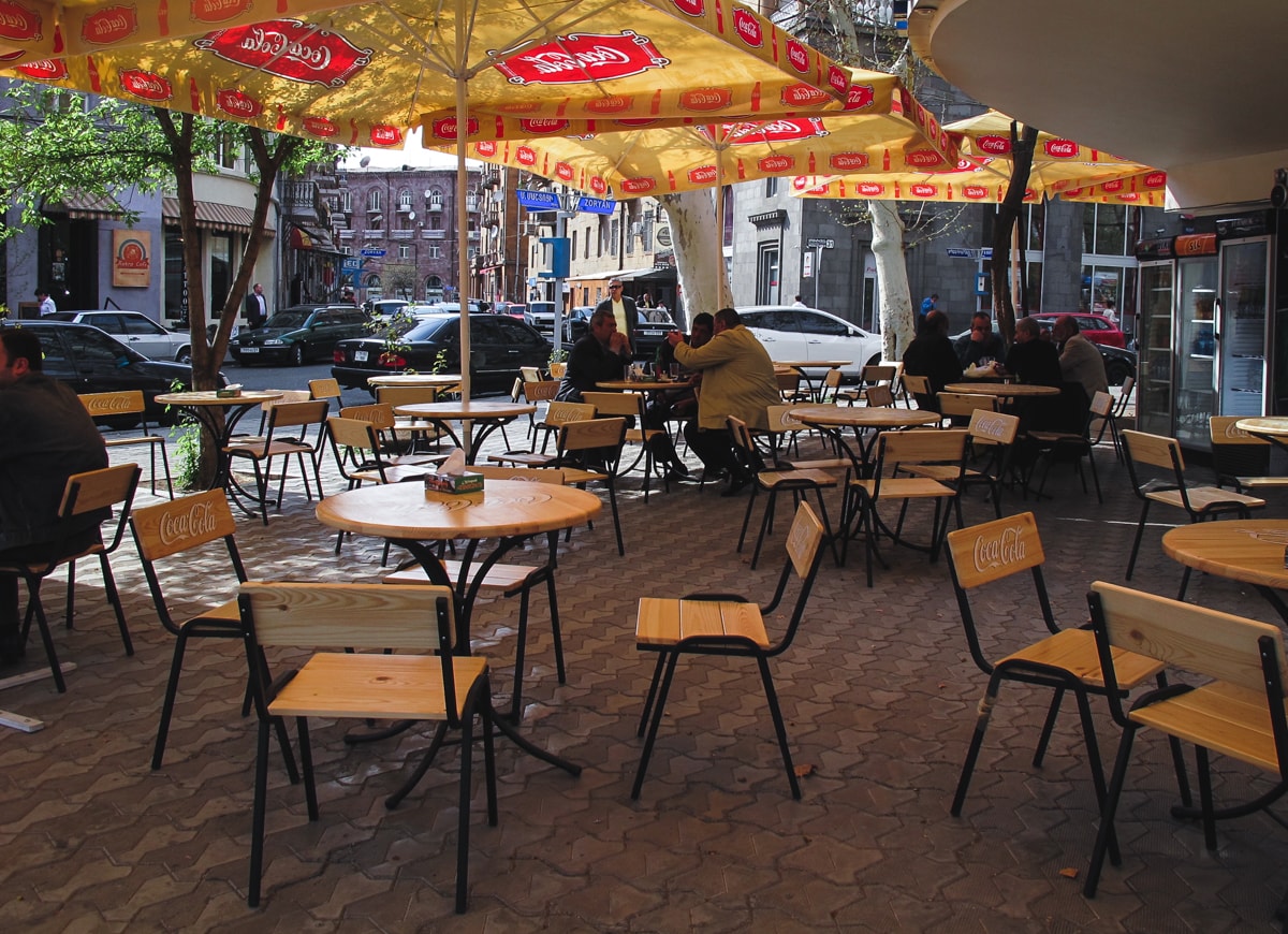 sidewalk cafe Things to Do in Yerevan, Armenia
