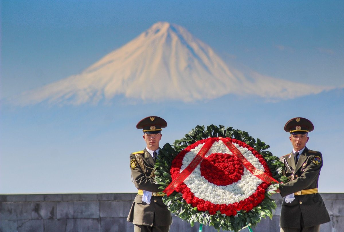 genocide memorial ararat and soliders Things to Do in Yerevan, Armenia