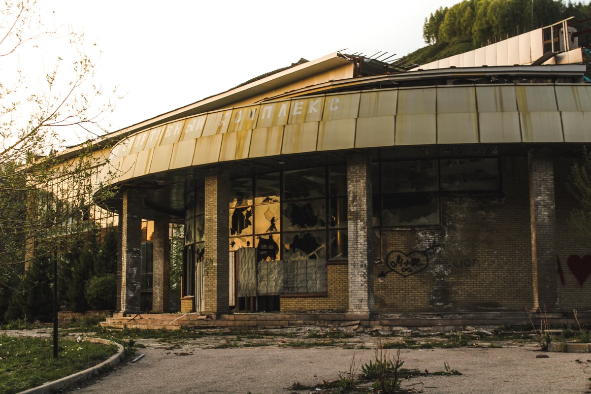 Hiking to Butakovskiy Waterfall in Almaty: Kazakhstan Nature at its Finest abandoned building