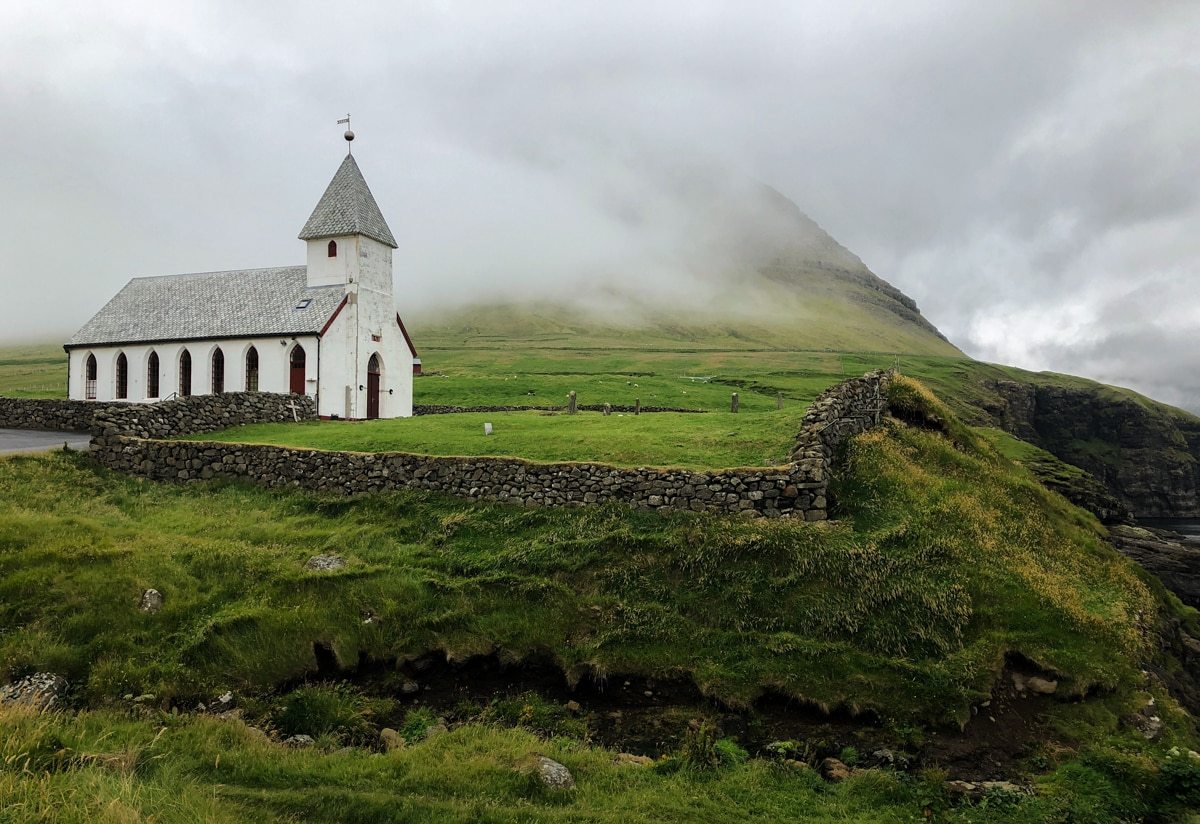 Viðareiði on Viðoy white church - Visit Faroe Islands: A Guide to the Best Views and Photography Spots