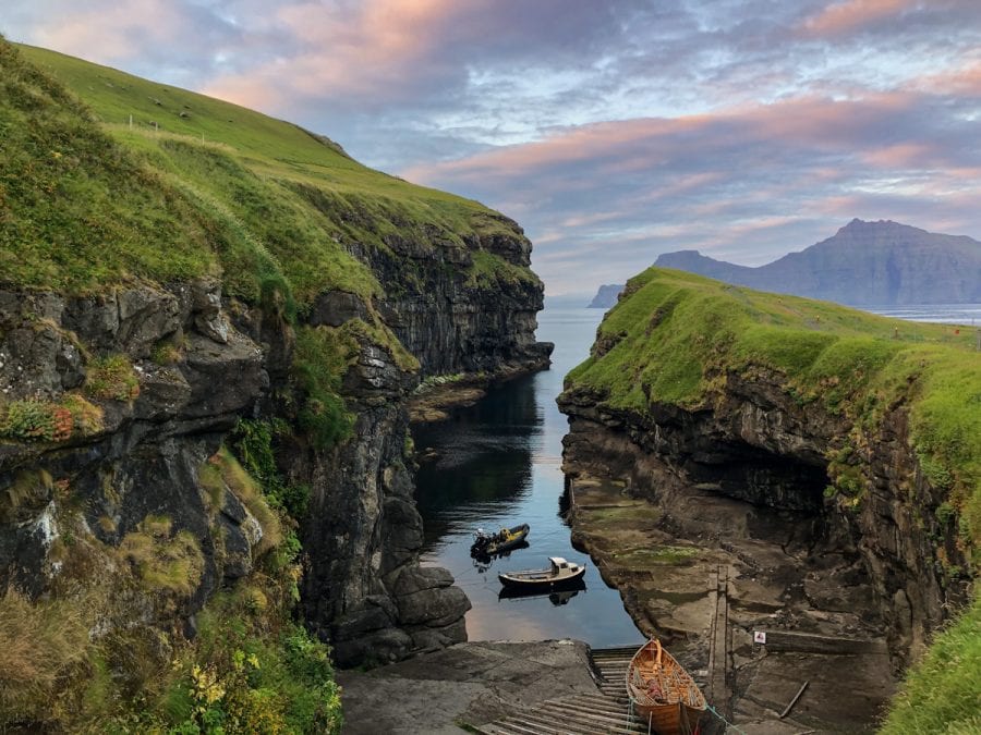 Gjogv on Eysturoy at dusk - Visit Faroe Islands: A Guide to the Best Views and Photography Spots