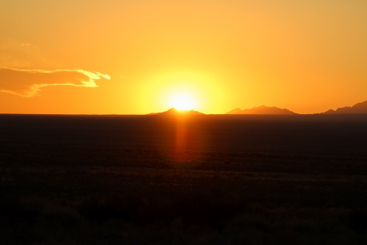 Singing Dunes Altyn Emel National Park Kazakhstan sunset