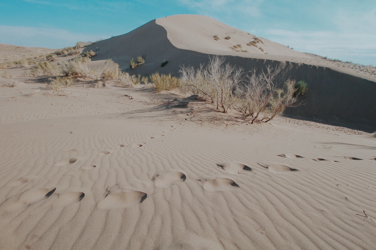 Singing Dunes Altyn Emel National Park Kazakhstan daytime at dunes