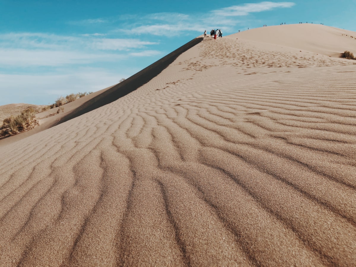 Singing Dunes Altyn Emel National Park Kazakhstan ripples in sand