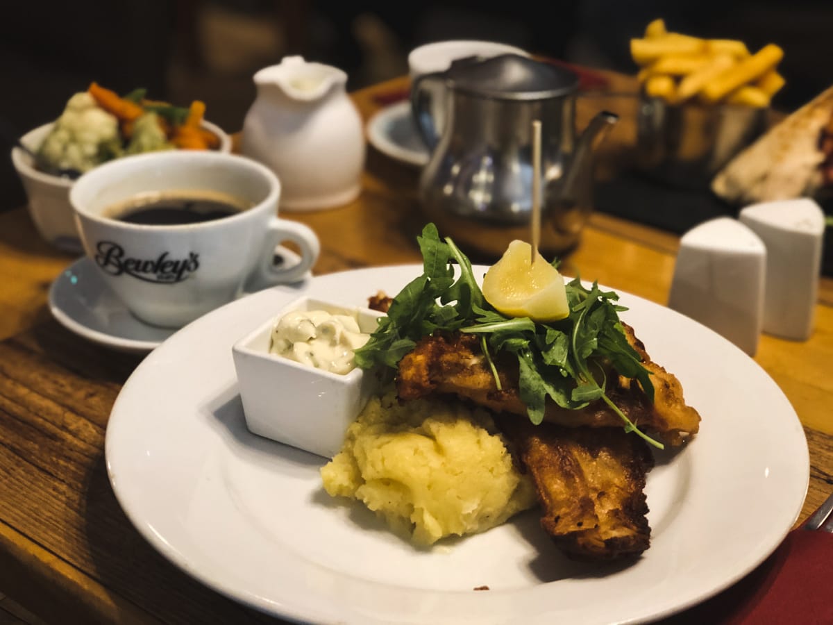 fish and chips at coach house hotel in ballymote county sligo ireland