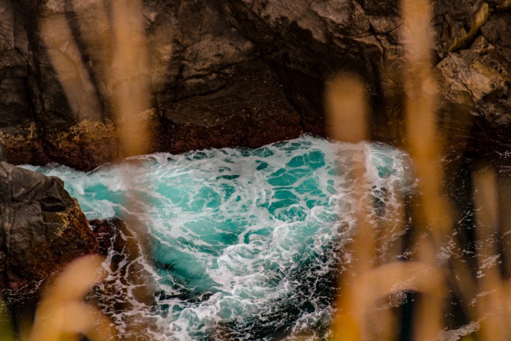 teal water on azores in sao miguel