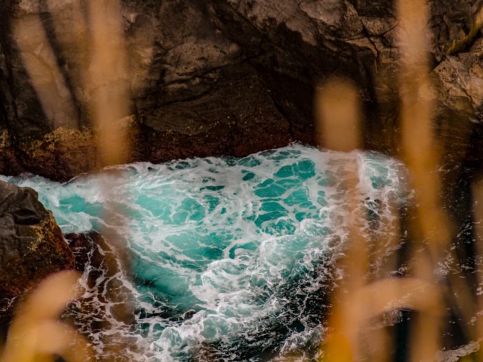teal water on azores in sao miguel