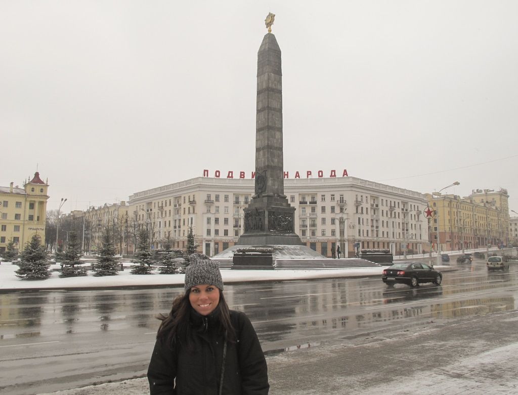 me in minsk belarus freedom square