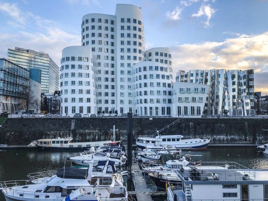 Things to do in Dusseldorf, Germany Frank Gehry buildings at Mediahafen harbor